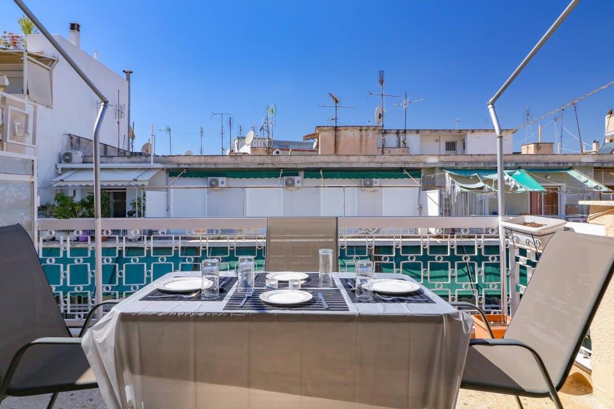 Topfloor Central Apt With Urban Views,3' To Metro Athens Ngoại thất bức ảnh